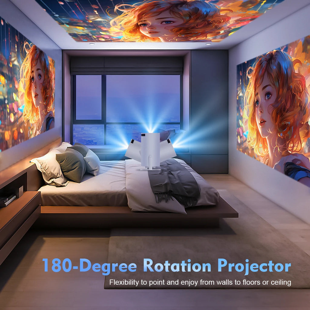 Proyector Portátil 4K Magcubic HY300 Pro – Android 11, WiFi6, Bluetooth 5.0 | Cine en Casa y Exterior