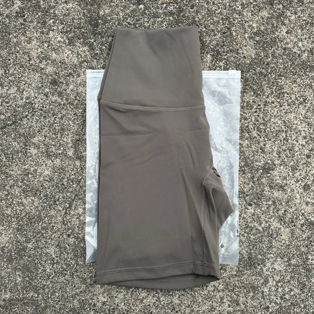 Solid Color Women Fitness Sports Short High Waist Yoga Short Leg Cycling Comprehensive Training Jog Squat Proof Internal Pocket
