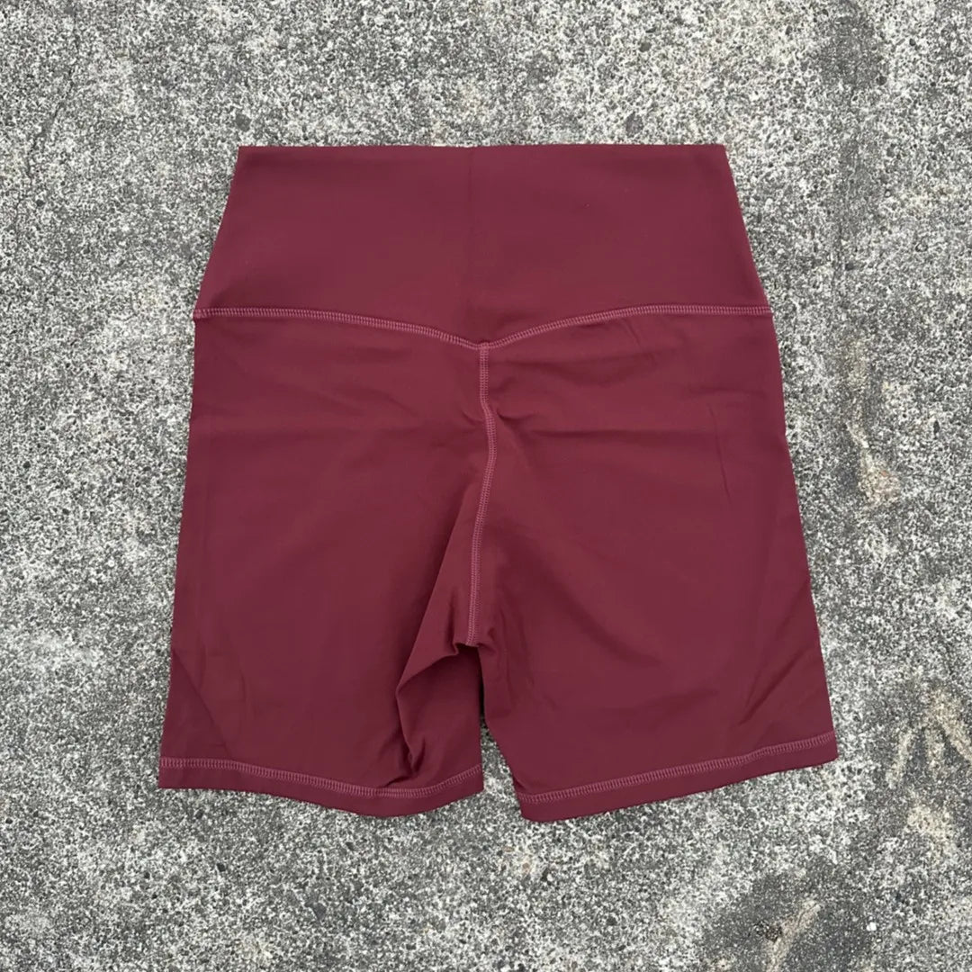 Solid Color Women Fitness Sports Short High Waist Yoga Short Leg Cycling Comprehensive Training Jog Squat Proof Internal Pocket