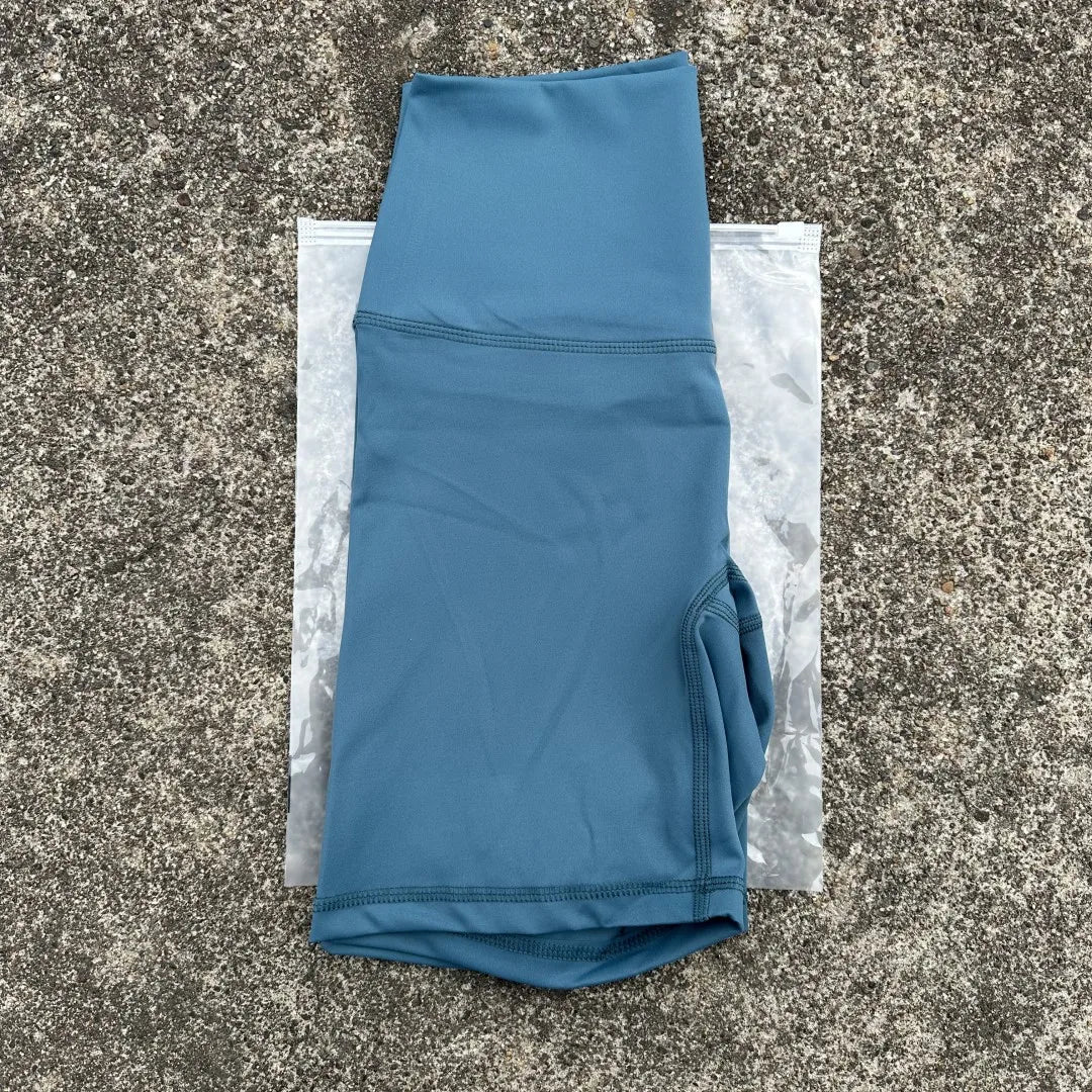 Solid Color Women Fitness Sports Short High Waist Yoga Short Leg Cycling Comprehensive Training Jog Squat Proof Internal Pocket
