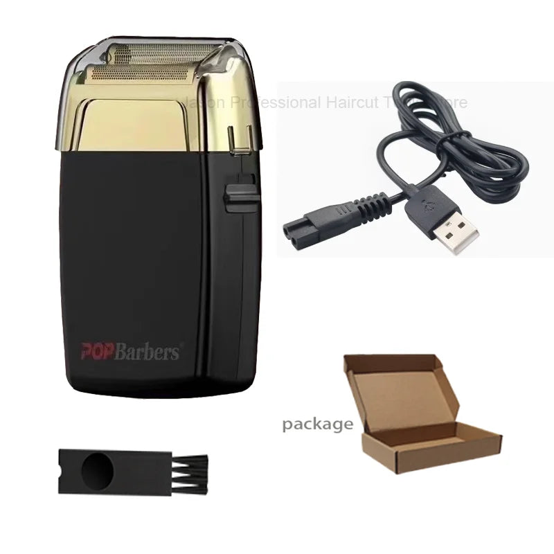 POP Barbers P620 11000RPM Black Gold Whitening Device Oil Head Gradient Bald Artifact Hair Salon Special Trimming Shaver