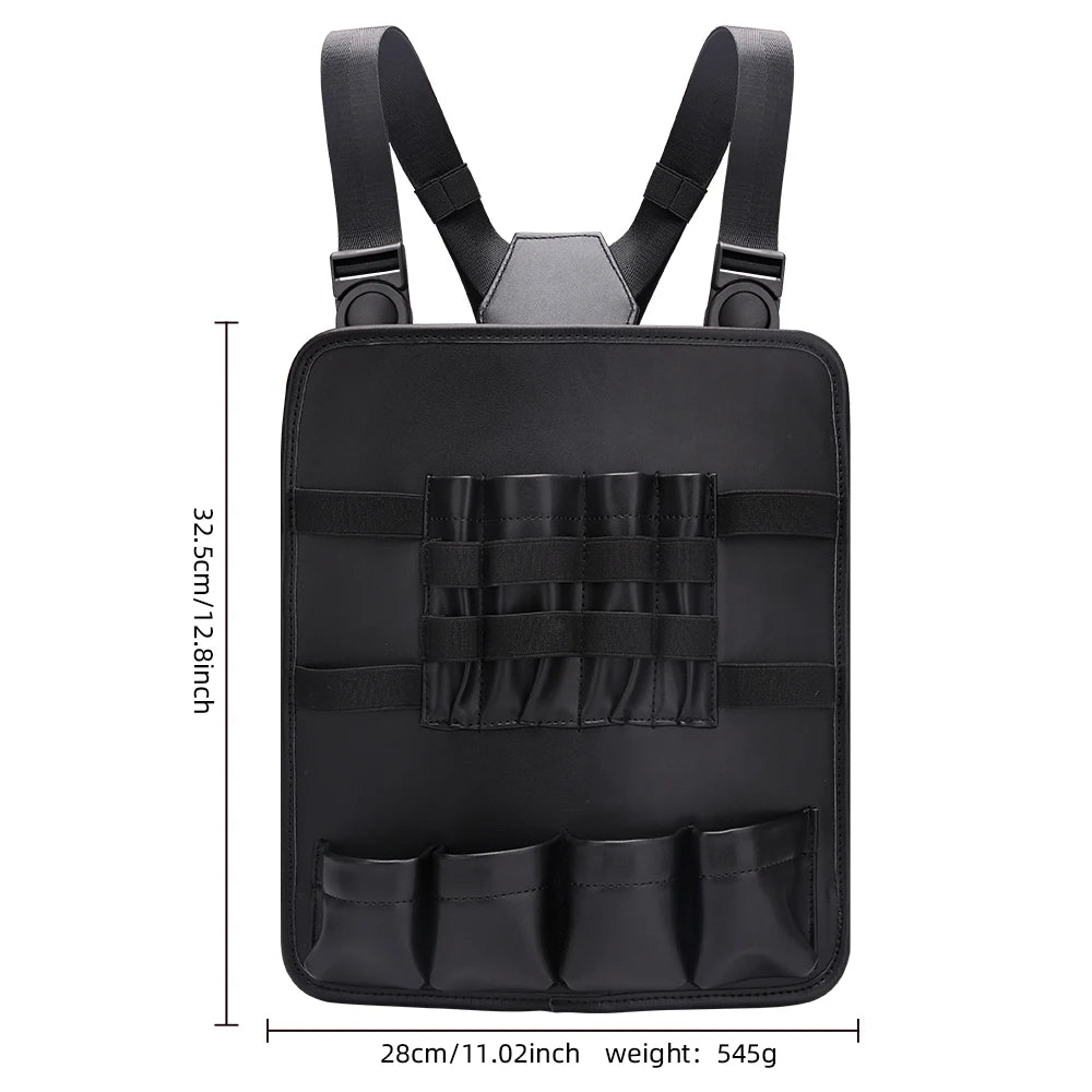 NEW Type Barber Stylish Haircut Tool Storage Chest Bags Leather Fashionable Functional Chest Rigs Bag For Salon Portable