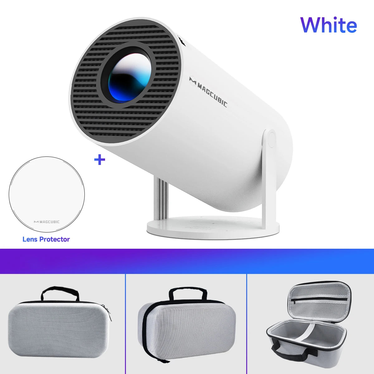 Proyector Portátil 4K Magcubic HY300 Pro – Android 11, WiFi6, Bluetooth 5.0 | Cine en Casa y Exterior