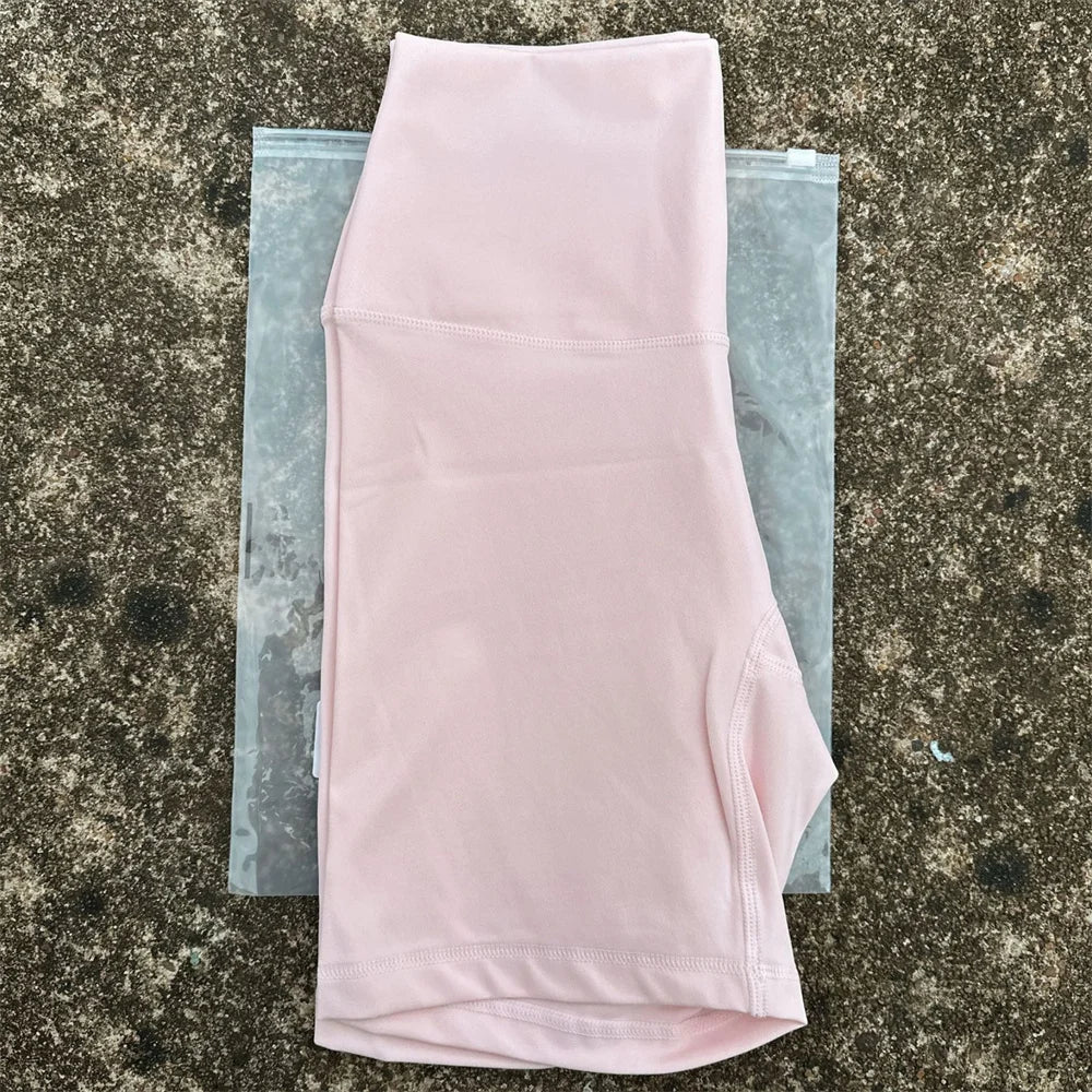 Solid Color Women Fitness Sports Short High Waist Yoga Short Leg Cycling Comprehensive Training Jog Squat Proof Internal Pocket