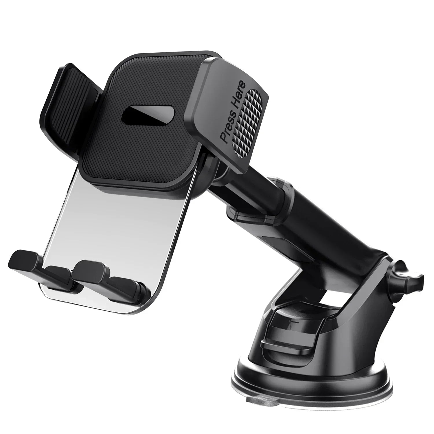 Car Phone Holder for Dashboard Windshield Acrylic Cellphone Mount Clip Support Stand for 4.7-7" Mobile Phone, Auto Accessories