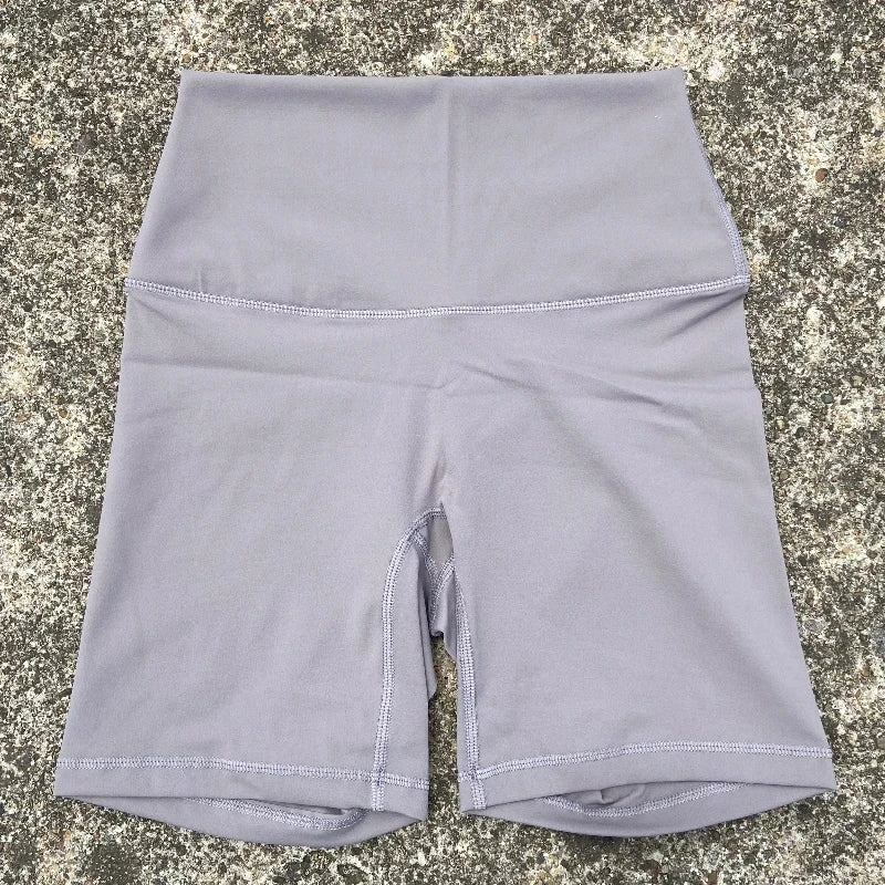Solid Color Women Fitness Sports Short High Waist Yoga Short Leg Cycling Comprehensive Training Jog Squat Proof Internal Pocket
