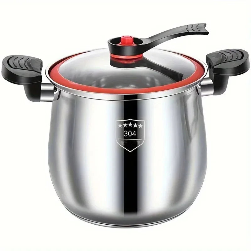 304 Stainless Steel Pressure Cooker Food Grade Fast Cooking Pot With Lid Non Stick Induction Gas Safe Dishwasher Home Restaurant