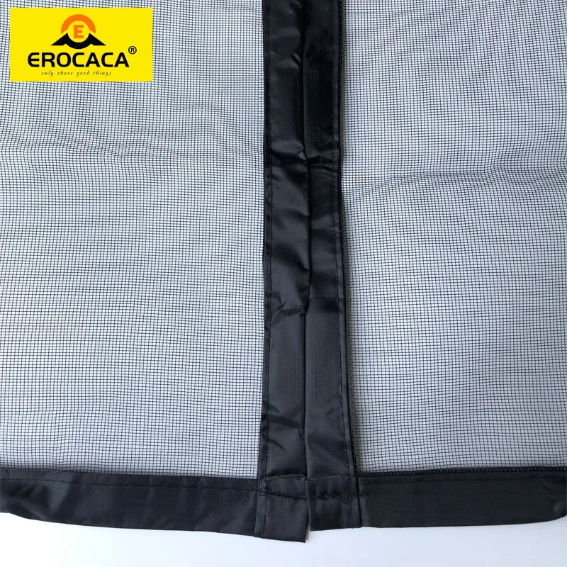 EROCACA Black Magnetic Screen Door Double Opening Mosquito Mesh Net Curtain with Magnet Hands Free Entry Great for Pet and Kid
