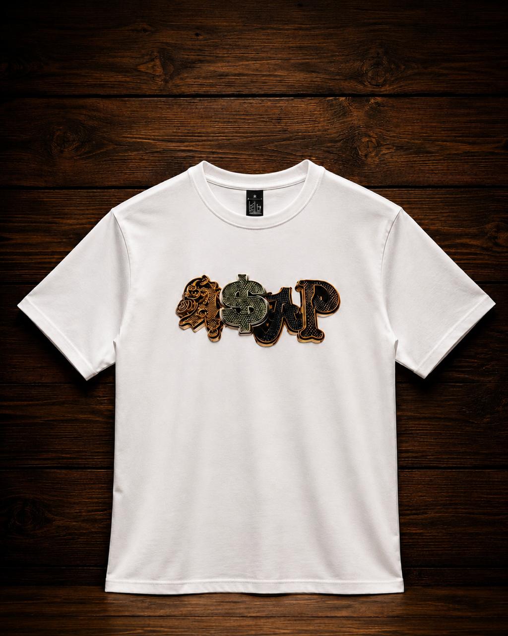 Camiseta Oversize $TP Bling - Blanca