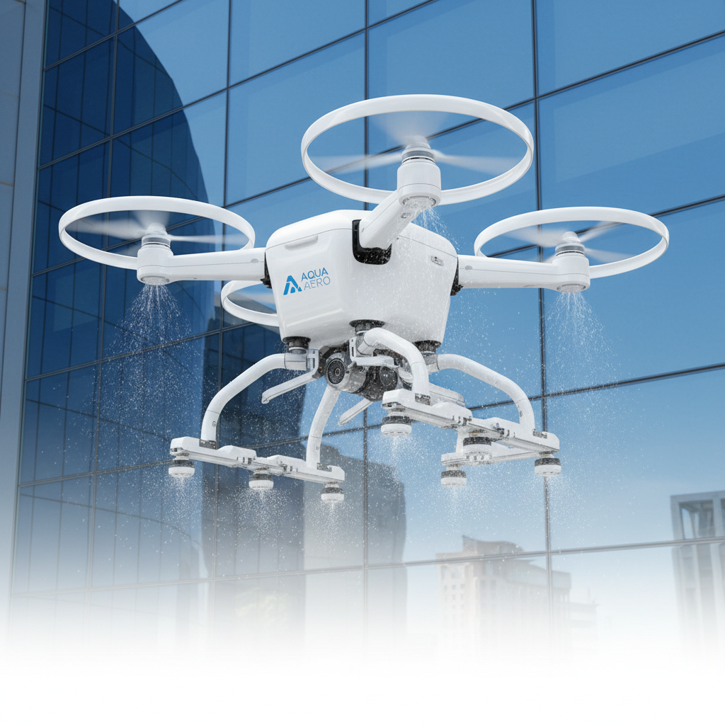 Drone limpia fachadas, Drone de limpieza